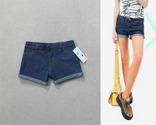 Freeshipping 2012 summer women's brief all-match denim shorts boots pants