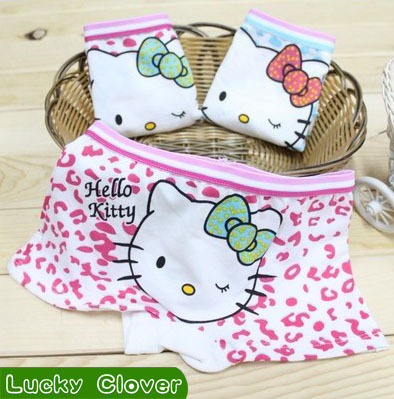 FreeShipping,24pcs/lot,KD-007-06,Wholesale:Hello Kitty Lycra cotton girl underwear/children underwear/girls underpants/kid brief