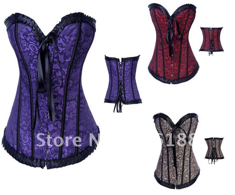 FREESHIPPING!! 3 color sexy corset  sexy bustier sexy lingerie wholesale retail S M L XL