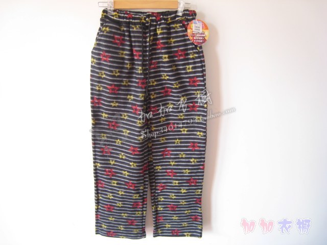 FREESHIPPING Double faced velvet five-pointed star Women lounge pants