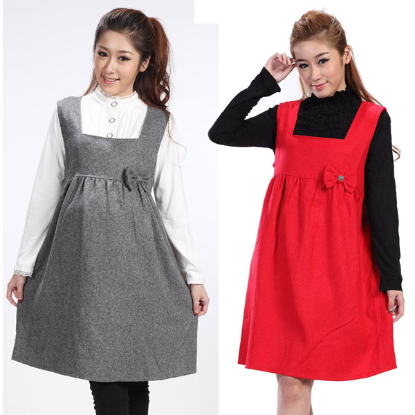 Freeshipping fashion 2013 Lucky autumn and winter maternity dress fashion square collar nerong  dress