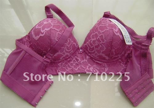 Freeshipping Female underwear push up shaping wireless 4 breasted bra 4 buttons bras