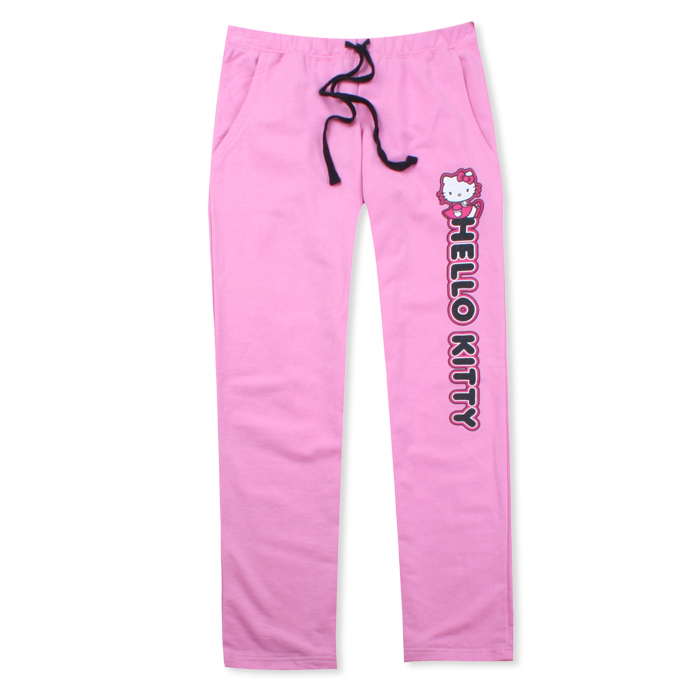 Freeshipping hot Hello kitty women's print liner brushed at home knitted pants 0.29