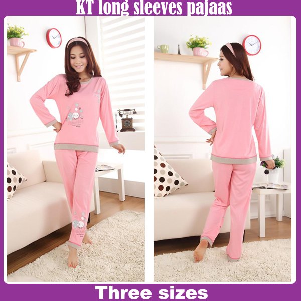 Freeshipping Hot-selling  long-sleeve sleepware pajams set