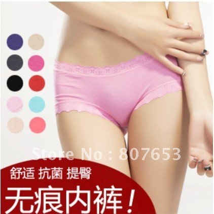 freeshipping ladies' sexy modal panties/underwear lace panties comfortable seamless panties/underpants for women