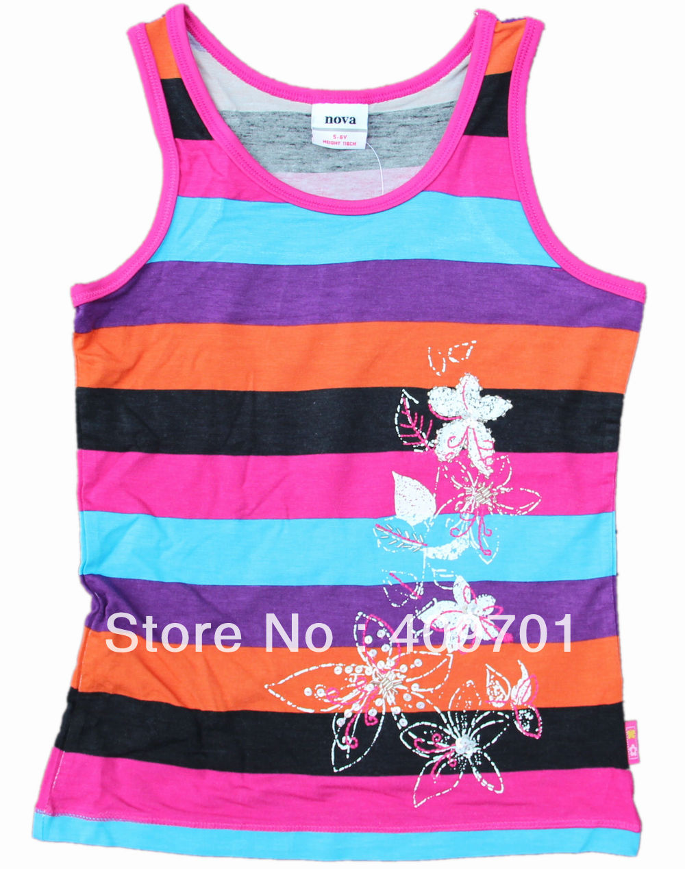 Freeshipping N2075# Girls summer tank tops with beads and sequins