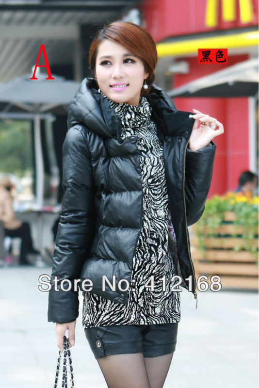 Freeshipping  sale!warm  women winter    PU leather small cotton-padded jackets clothes coat parkas