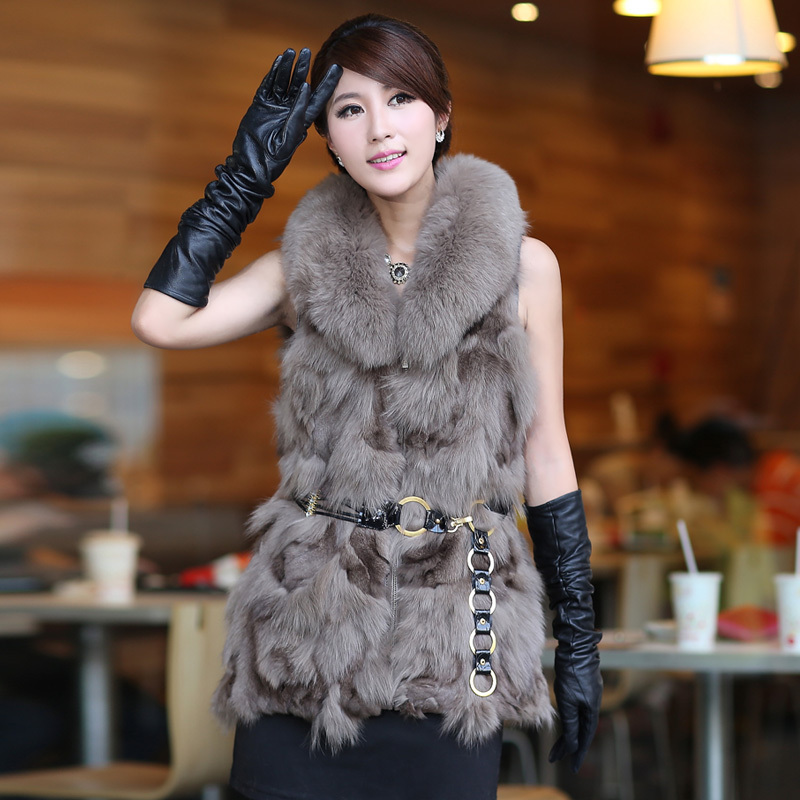 FreeShipping Sukracarya 2012 fox fur fox fur vest outerwear 1335