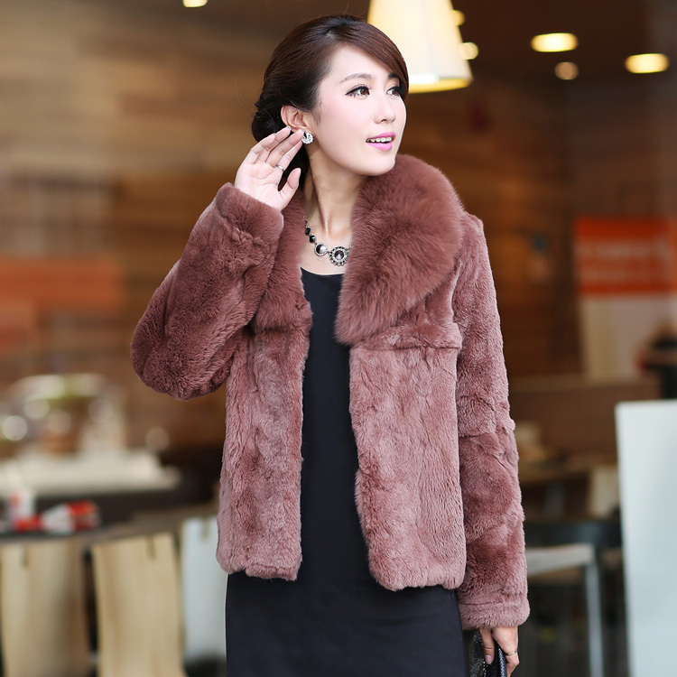 FreeShipping Sukracarya 2012 fur outerwear rex rabbit hair female fur coat 0585