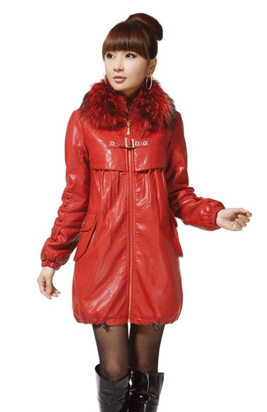 freeshipping ! The new winter clothing fashion women's clothing is MAO collar leather cotton-padded clothes