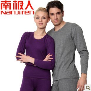 Freeshipping Thickening Plus Velvet Gold Cashmere Thermal Underwear Male Women'S Body Shaping O-Neck Set Tz-Bs006