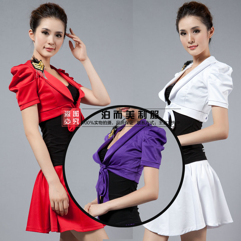 Freeshipping Triangle set work wear pediluvium sauna clothes ktv princess clothing sauna IVU