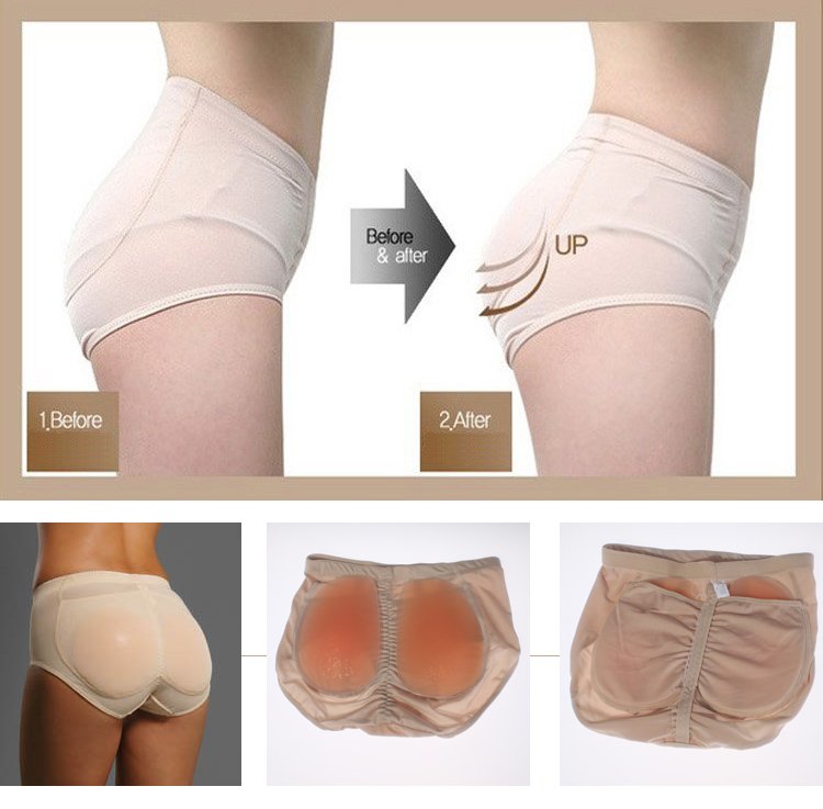 Freeshipping W11# Hip Up Underwear Silicone Buttocks Pads with Panty / Hip Up Panty With Retail Package