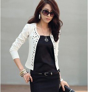 FreeShipping Women's elegant spring and autumn short design coat short jacket