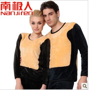 Freeshippingdouble Layer Thickening Plus Velvet Golden Flower Thermal Underwear Both Male  Women'S Tz-Bs002