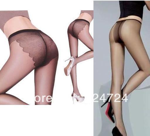 FreeshippingSexy high quality wrap core silk women's tights stockings pantyhose Ultra-thin  Butterfly-cortch/ T-crotch 4colors