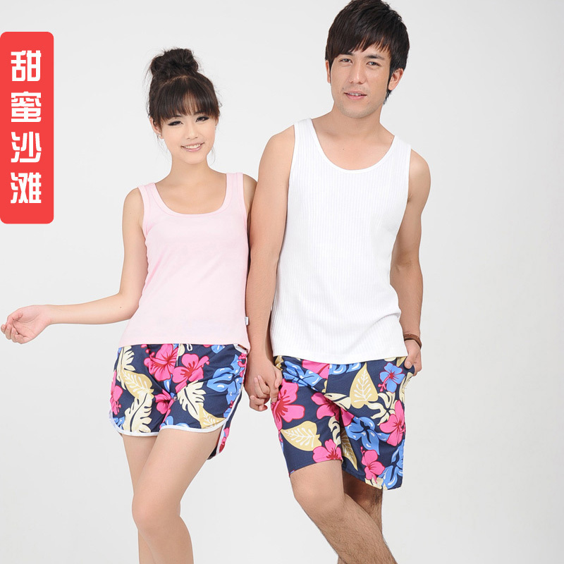 Freesjipping 2012 hot-selling lovers quick-drying beach pants lovers shorts