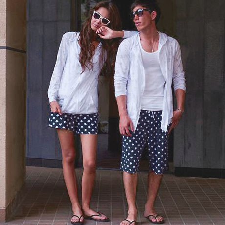 Freesjipping Lovers five-pointed star beach pants shorts