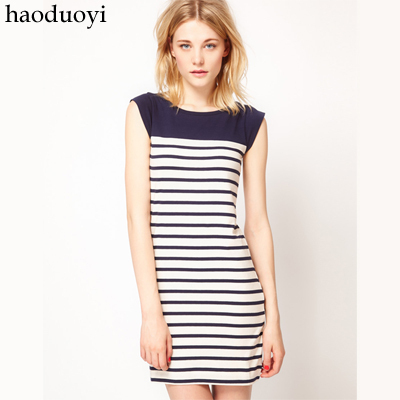 French Connection Stripe Dress   free shipping for epacket and cpam