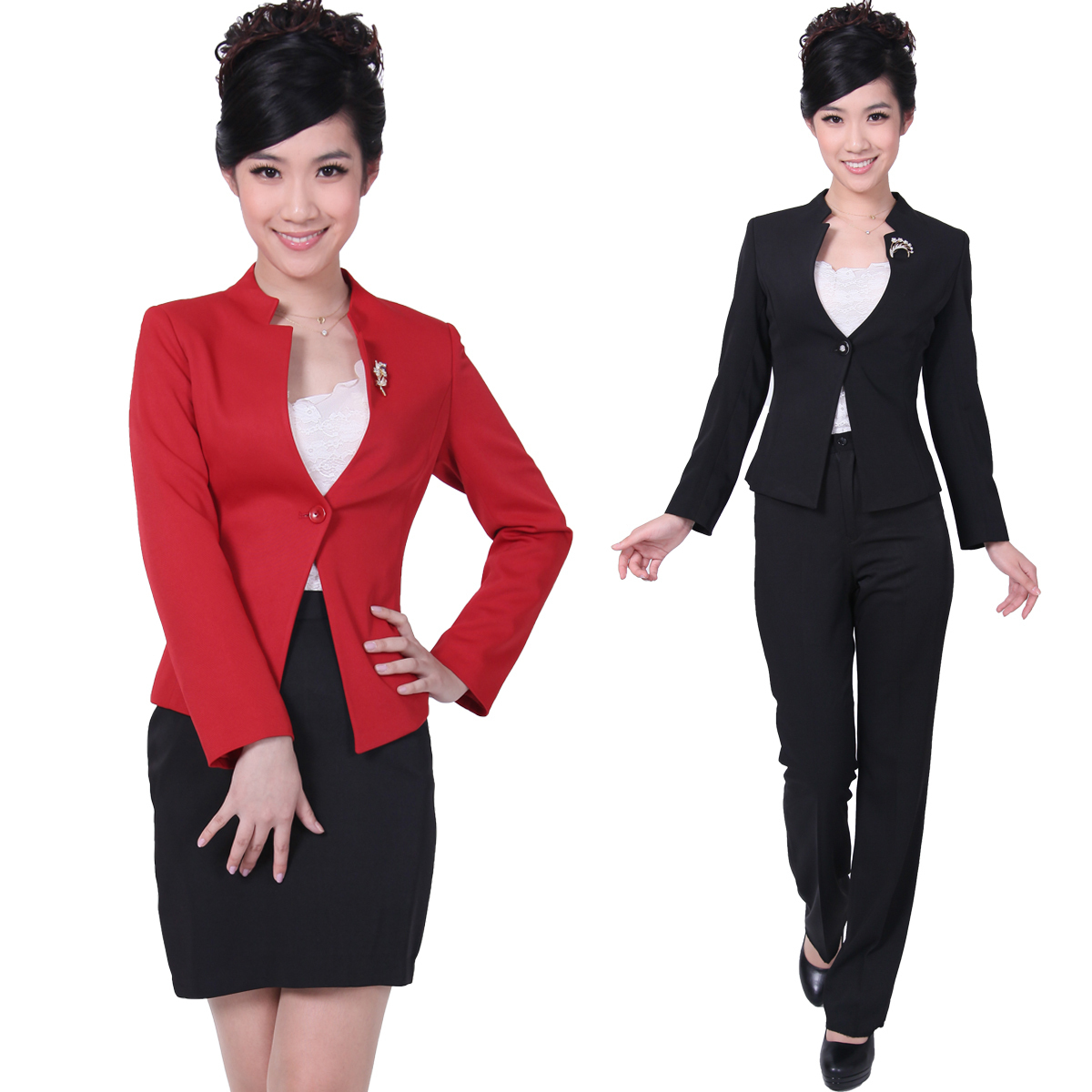 Front desk suit women's suits work wear autumn and winter