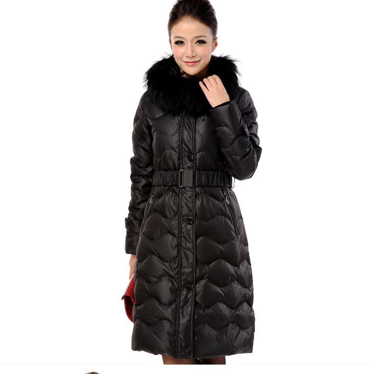 Frozen 2012 winter fashionable casual slim long design white duck down coat j1201156