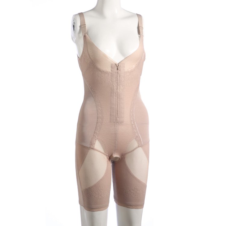 Full body CORSET bustier WAIST CINCHER shaper BEIGE SUPER SLIMING