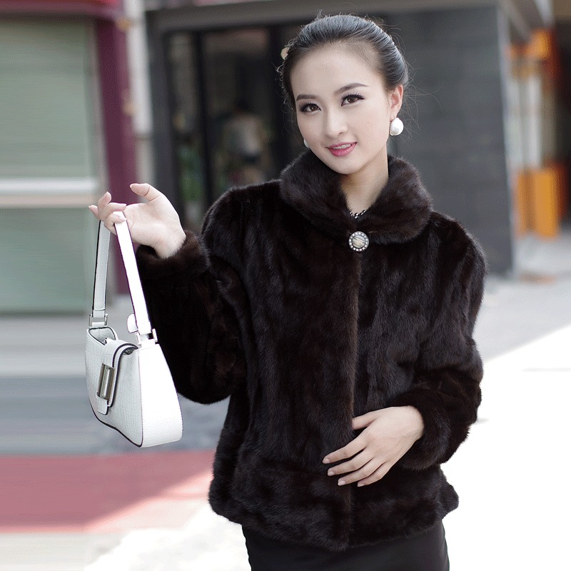 Fur 2012 mink short design outerwear fight mink fur overcoat