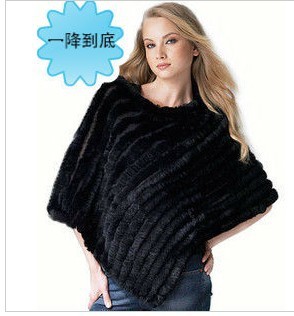 Fur 2013 rabbit fur trigonometric cape women's cape pullover cloak fashion knitted rabbit fur shirt  11 kinds of color