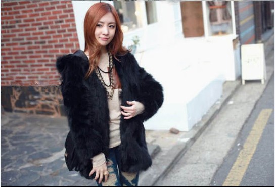 Fur coat 2012 all-match faux slim rabbit short jacket