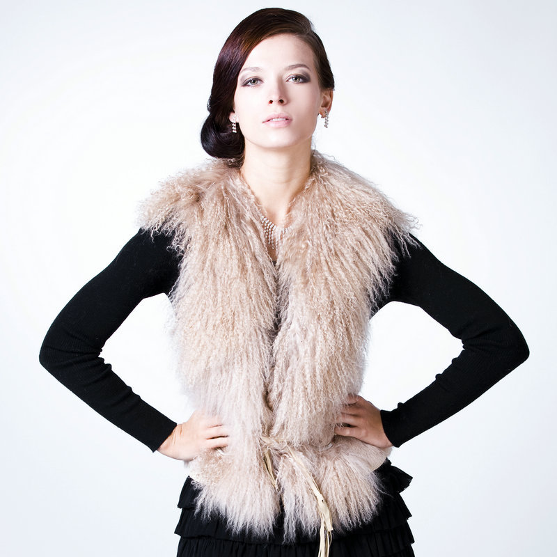 Fur coat 2012 beach wool vest clip berber fleece rabbit sweater vest waistcoat full leather