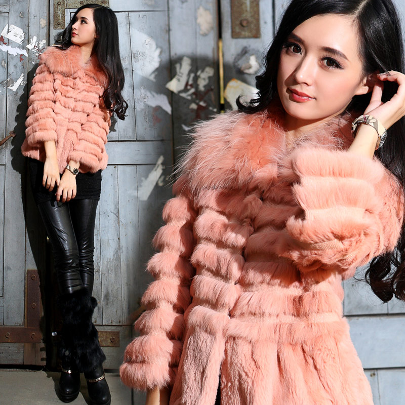 Fur coat 2012 fashion short design three quarter sleeve round fur collar vintage sweet fur