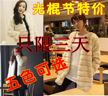 Fur coat 2012 fur coat women medium-long short design overcoat vest