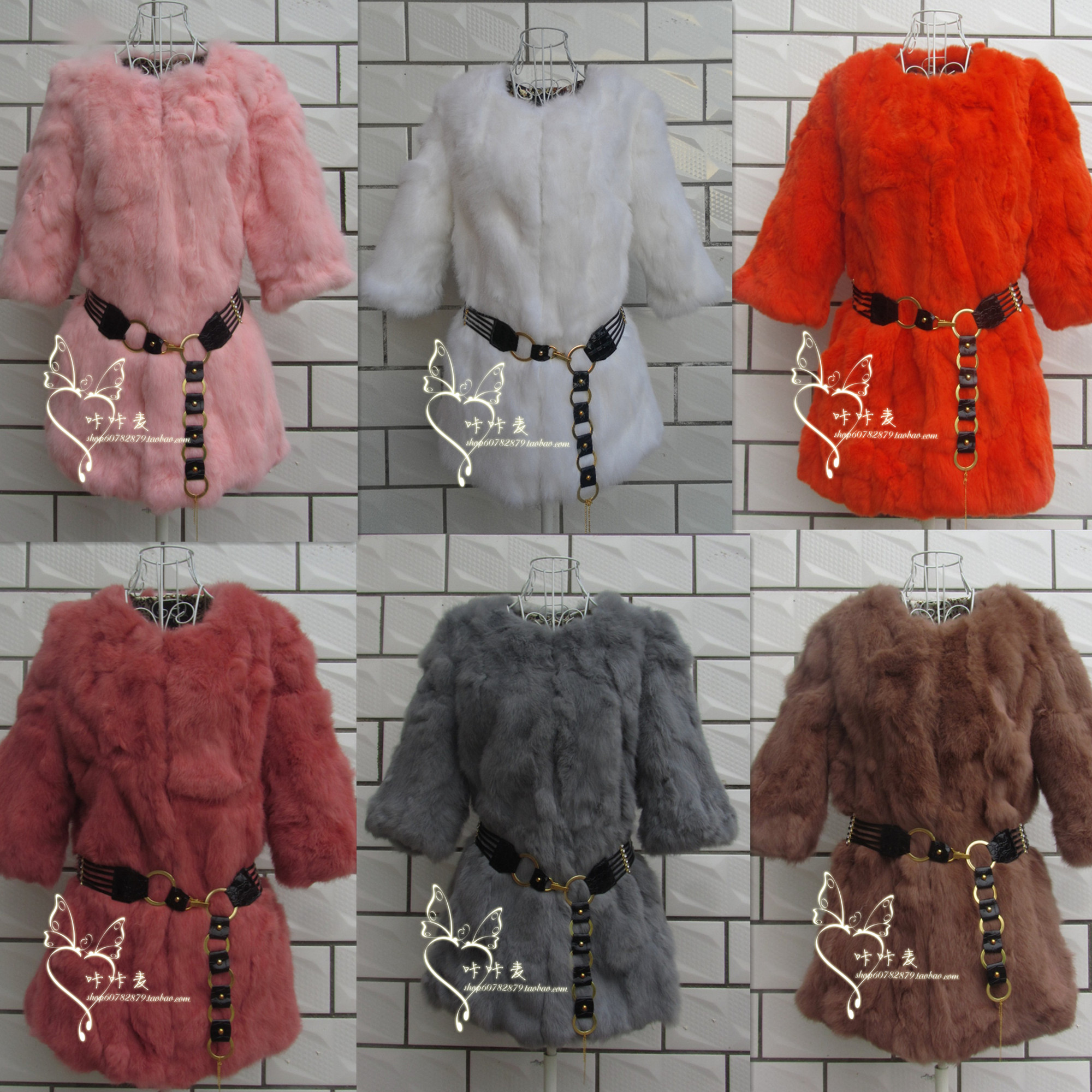 Fur coat 2012 medium-long rabbit fur coat vest short design female fur overcoat