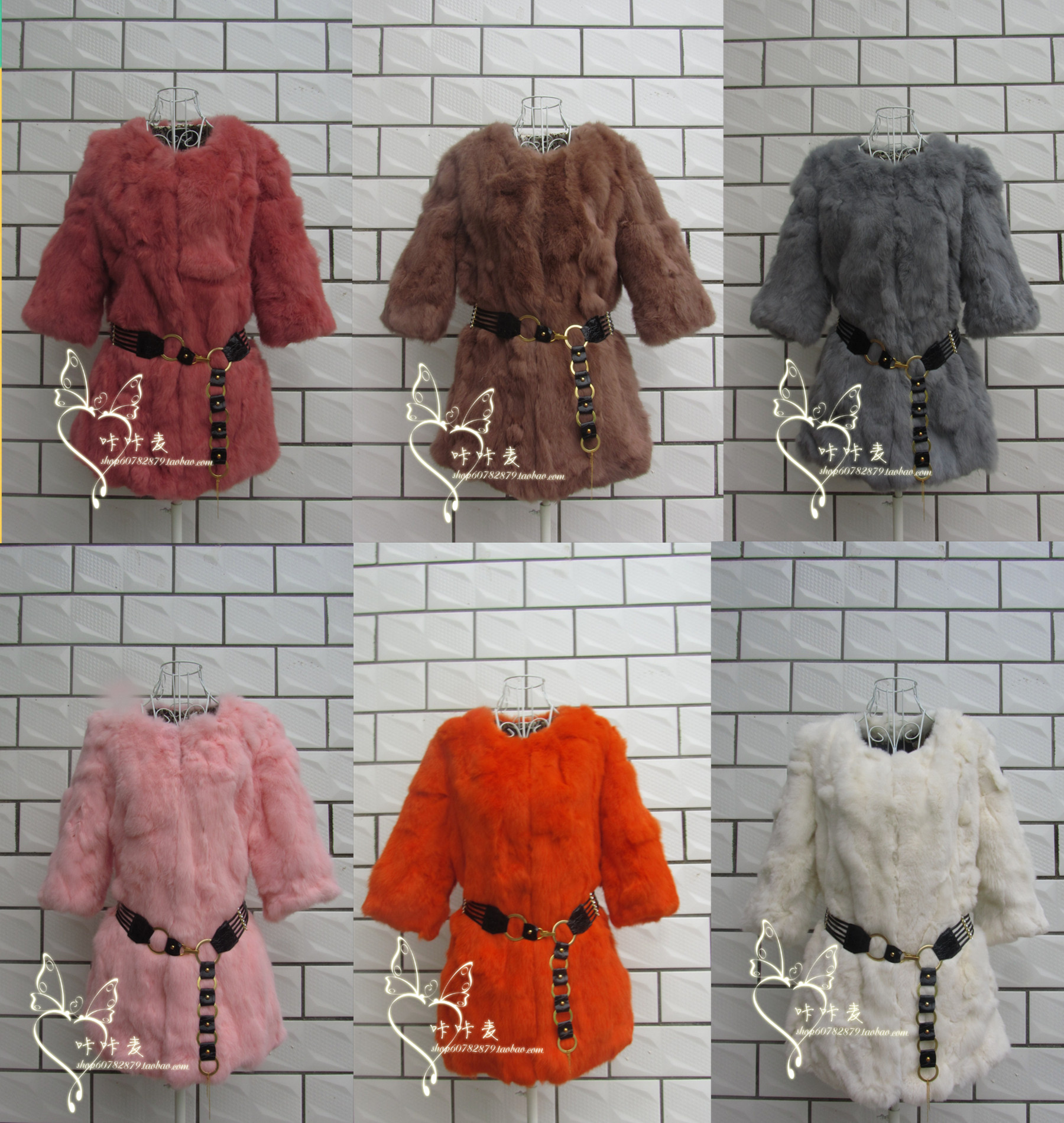 Fur coat 2012 medium-long rabbit fur coat vest short design women fur overcoat(QYFC-010)