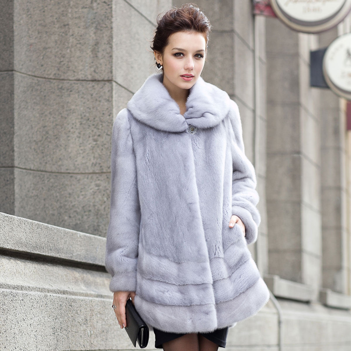 Fur coat 2012 mink fur overcoat 136