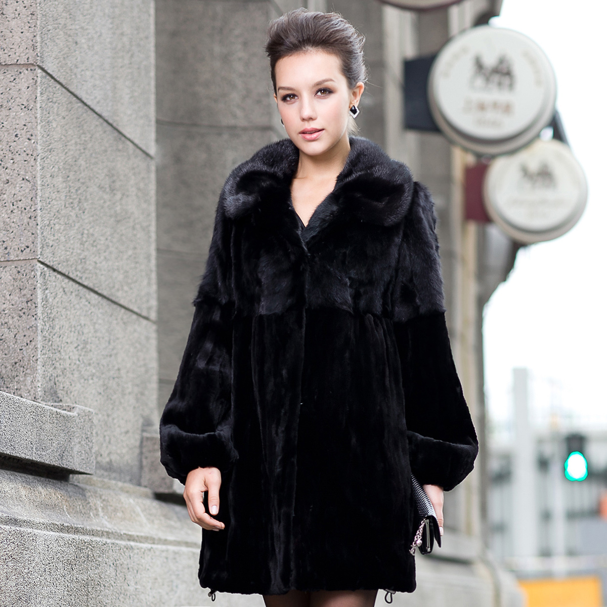 Fur coat 2012 mink marten overcoat fight mink 0922