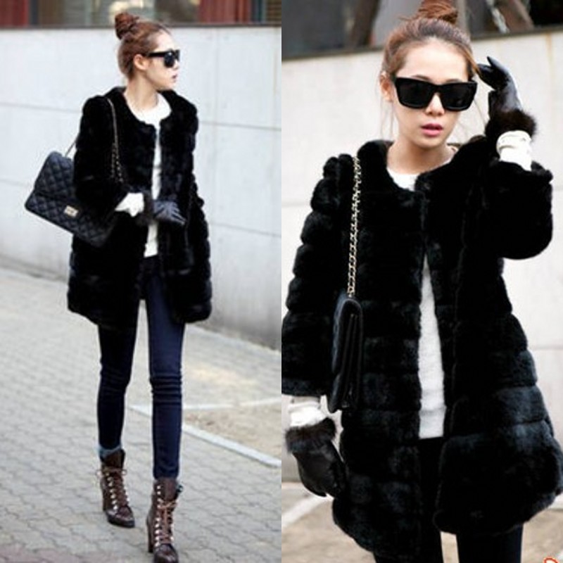 Fur coat 2012 plush overcoat medium-long women's trophonema outerwear