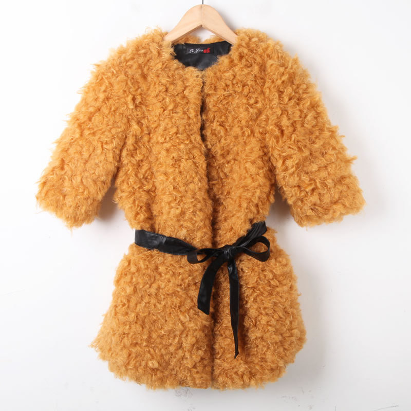 Fur coat 2012 slim half sleeve elegant faux roll fur medium-long