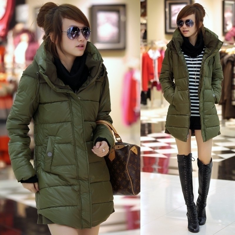 Fur Ma 2012 winter new arrival solid color hooded thickening long-sleeve medium-long wadded jacket outerwear