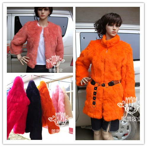 Fur overcoat 2012 medium-long rabbit fur coat vest short design female outweat freeshipping