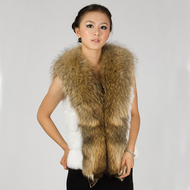 Fur vest 2012 rabbit fur outerwear female fur ultralarge raccoon autumn new arrival