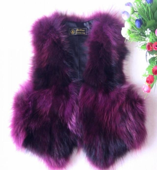 Fur vest 2012 real fur fox fur vest raccoon fur vest short jacket