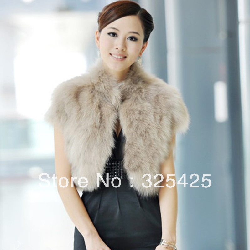 Fur vest faux fur coat outerwear short design women decoration outerwear vests fleecy fur elegant coats three colors free size