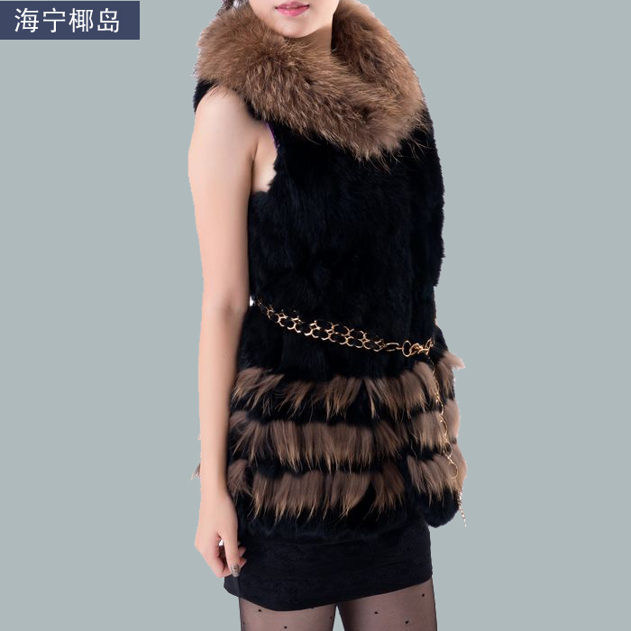 Fur vest sleeveless 2012 silver fox fur rex rabbit hair female vest slim fur coat