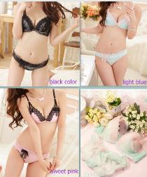 [Gabriel4u]NYXL0016 3/4 cup super push up butterfly style three colors young ladies fit best A B C cup bra sets