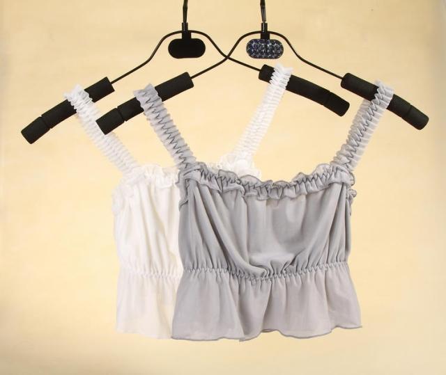 Gauze half-length vest tube top tube top short spaghetti strap