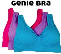 Genie Bra 3 pcs/set with removable pads Women's Two-double Vest BODY SHAPER Push Up BREAST RHONDA SHEAR