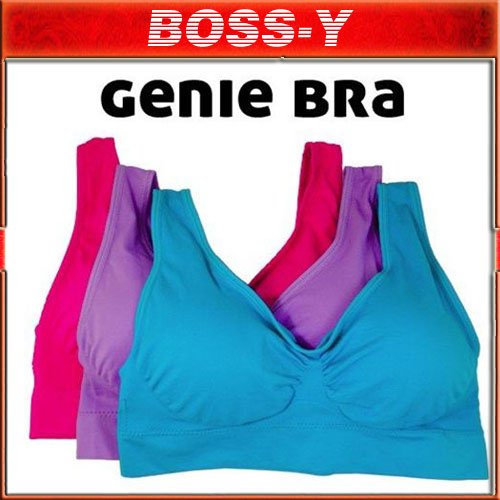 Genie Bra Ahh Bra 3 pcs/set with removable pads Women's Two-double Vest BODY SHAPER Push Up BREAST RHONDA SHEAR