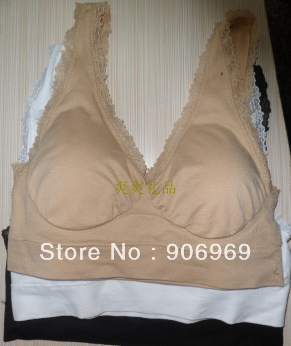 Genie bra with pads Seamless bra AHH Bra with pads and lace 20packs=60pcs