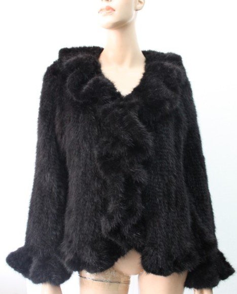 Genuine Knitted Mink Fur Coat elegance casual outerwear women's clothing/Hot Sale/Wholesale/Retail/Free Shipping QD10124 A G G